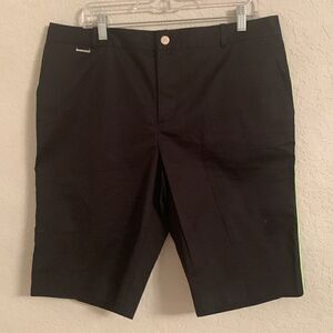 L-RL Lauren Active Cotton Black Lemon Women’s Shorts Size 14